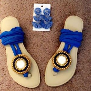 Holiday special 🎁 sandals earrings set